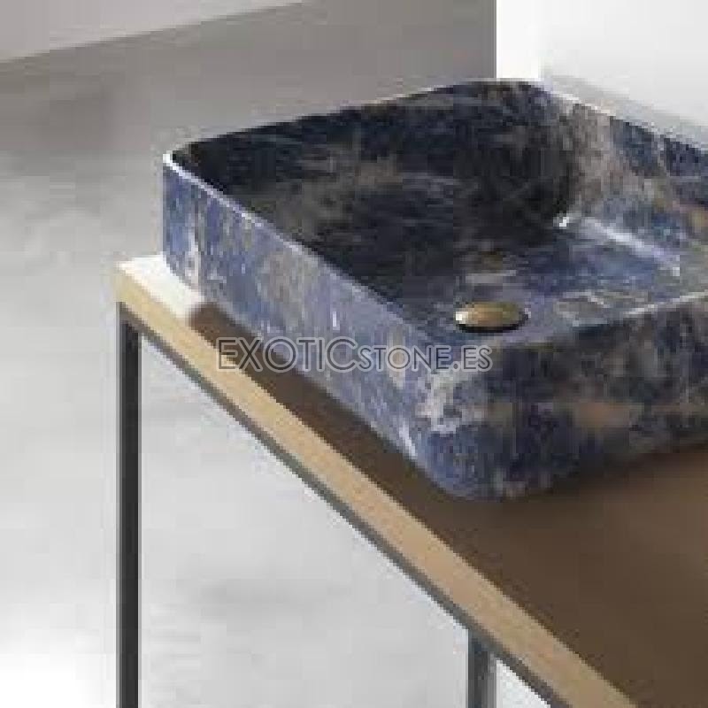 Espléndida Pieza de Lavabo de Lapislazuli