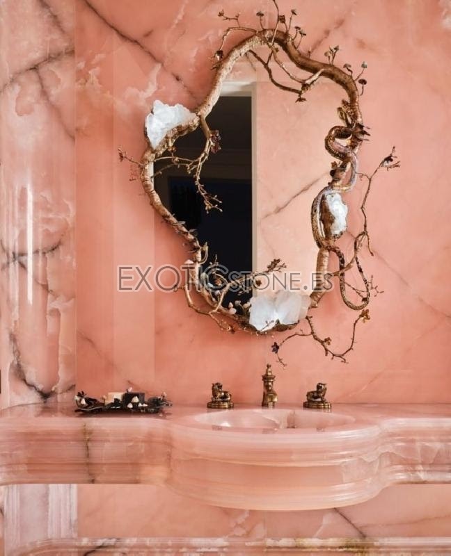 Majestuoso Lavabo en Ónix Rosa