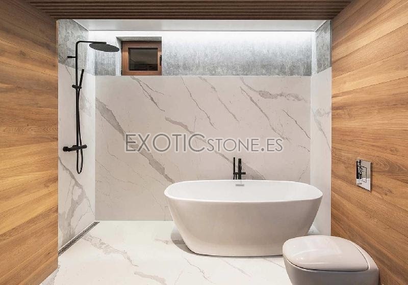 Baño Blanco y Madera