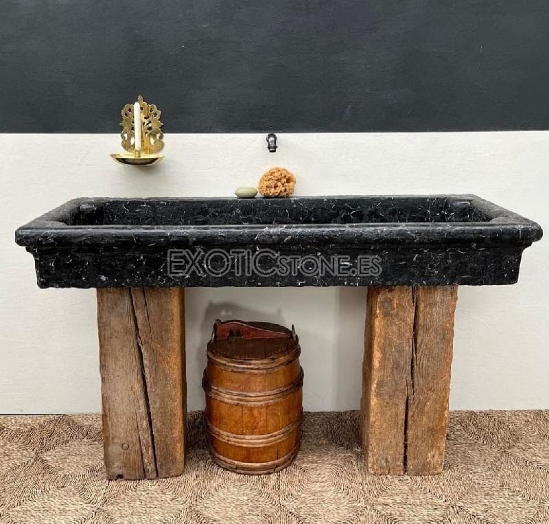 Lavabo Negro de una Pieza, Negro