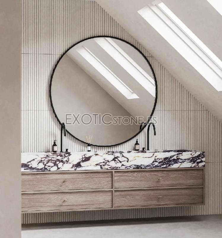 Lavabo de Doble Seno con Mueble en Madera de Roble