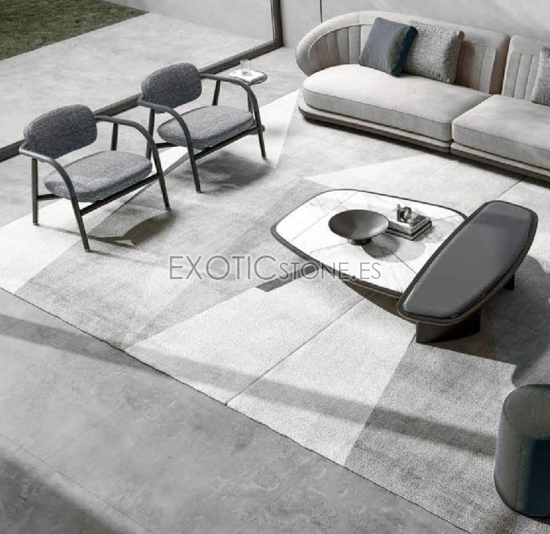 Mesa de Centro para Terraza en Mármol Blanco Carrara: Elegancia Excepcional