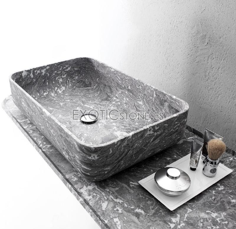 Lavabo de Diseño en Mármol Grigio Carnico