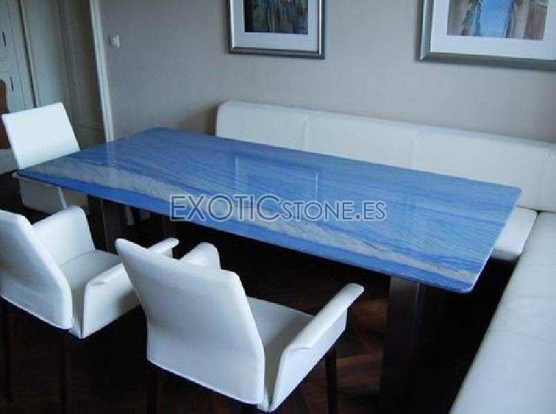 Mesa Rectangular de Azul Macauba