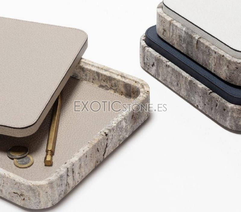 Cajas Portaobjetos en Mármol Travertino: Elegancia y Funcionalidad por Exotic Stone